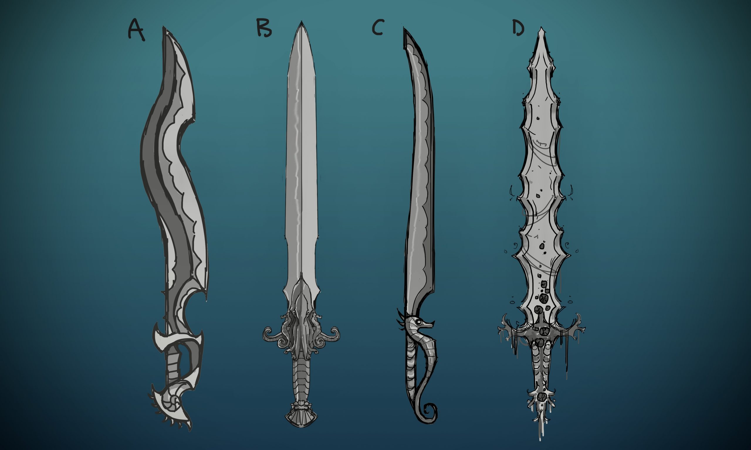 Sword of the sea (Design Iterations)